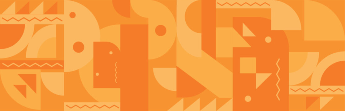 Abstract orange geometric background. Modern gradient design for graphic design, background, web design, poster, banner, book. Vector illustration
