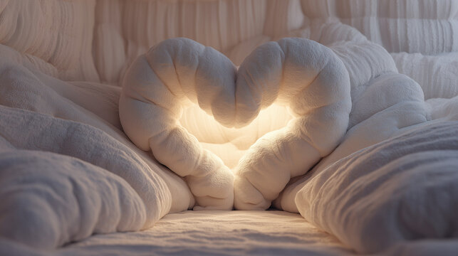 Zimowy kokon serca &ndash; koc i śnieżna tekstura w przytulnym uścisku