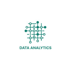 Data analytics graphic illustration showcasing complex network connections and insights from a top-down viewpoint