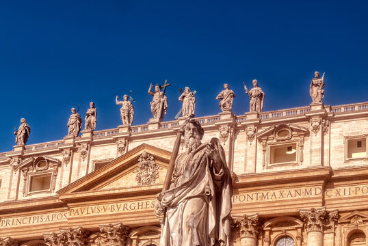 Plaza de San Pedro en el Vaticano, Roma, Italia