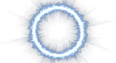 Electric blue circular energy pattern with dynamic light effects – Best for graphic design, web banners, social media posts, marketing, presentations, and creative projects