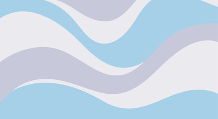 Fototapeta premium Wavy blue minimalist background with soft abstract curves