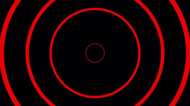 Radio beacon signal, search process in futuristic interface. Seamless loop. Radio wave wave background. Wave abstract in transparent background in 4K animation with alpha channel