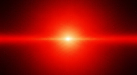 Vibrant red light emitting from a blazing core