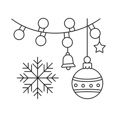 Festive Decorations Icon. Vector Design