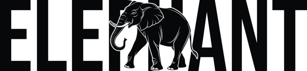 Fototapeta premium Simple Elephant Design Image