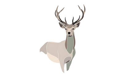 Naklejka premium Deer with Large Antlers isolated on a transparent background