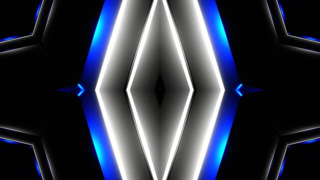 Black and Red Hypnotic Spirals Kaleidoscope Background VJ Loop in 4K