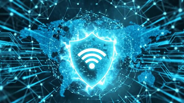 Futuristic Global Mesh Network Node Structure Concept