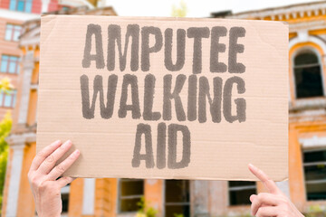 "Amputee Walking Aid" Missing limb requires assistance. AMPUTEE. WALKING. AID. MISSING. LIMB.