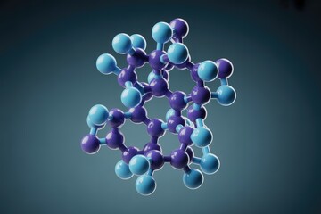 Fototapeta premium Molecular structure of a chemical compound in 3D space