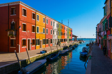 Colorful houses in Burano, Venice, Italy
