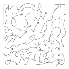 Obraz premium Dynamic arrows and curves on white background for design inspiration