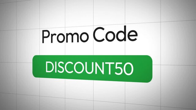 4k animation of promo code for marketing, sales boost, online shopping, e-commerce, and digital advertising campaigns