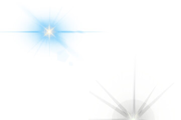 Obraz premium Soft Blue Light Burst Glow Effect Isolated on Clean White Background