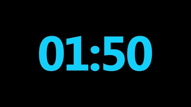 2 minutes countdown, 2 minute timer countdown animation, suitable for concepts animation on  black background. 120 seconds 0 seceond countdown timer animation ....
