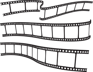 Fototapeta premium Collection of film strips.