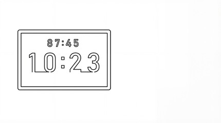 Scoreboard displaying time and score for sporting events  