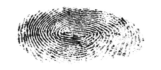 Grunge fingerprint texture background. vector ink splatters distressed brush stroke overlay. crime investigation fingerprint art print featuring damaged marks.