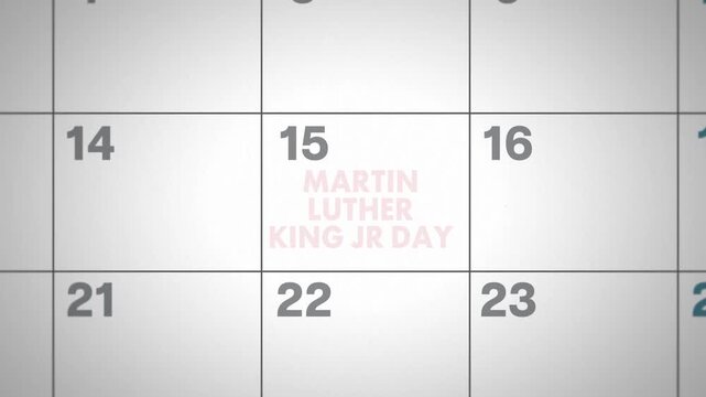 January Martin Luther King Jr Day calendar highlight hand drawn red circle