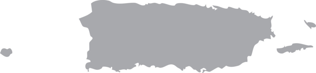 Puerto Rico Map Grey Silhouette USA Territory Design Vector © Griffin9678