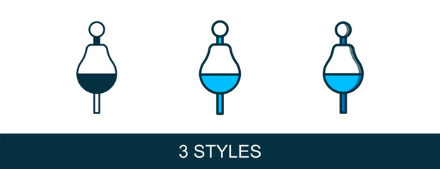 Filled outline Fishing float icon isolated on white background. Fishing tackle. Vector © Iryna