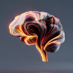 Glowing brain with neural connections and imagination high resolution picture