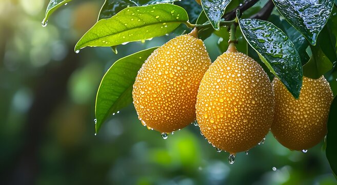 Eggfruit natural canistel fruit freshness after rain picture