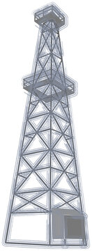 Illustration Oil old metal tower