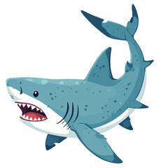 Fototapeta premium Evil Shark Cartoon Design Very Cool