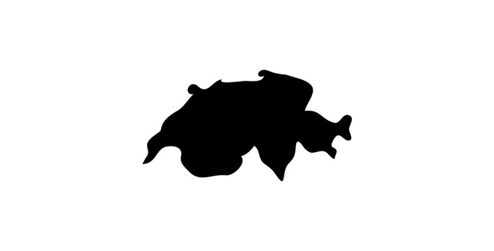  Switzerland state black silhouette