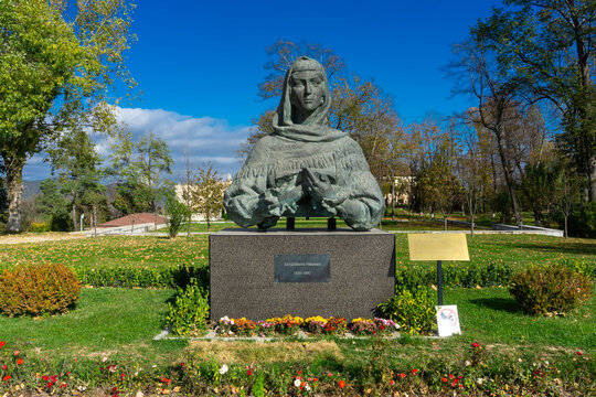 Statues and monuments erected in honour of the famos poets and composers of Azerbaijan who originated from Shusha, Karabakh, Azerbaijan