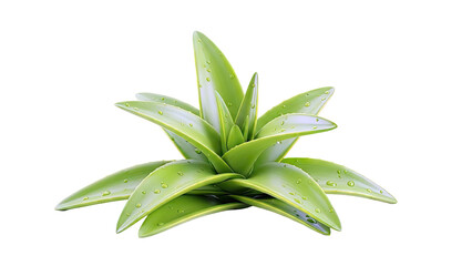 Obraz premium Fresh Aloe Vera Plant with Water Droplets