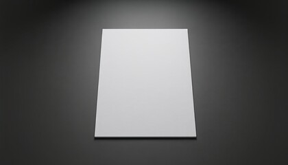 Fototapeta premium Premium blank A4 paper mockup on dark desk surface