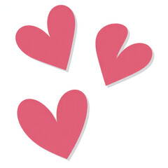 Valentine three hearts pink 
