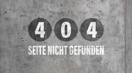 Fototapeta premium 404 - Seite nicht gefunden - Text auf einer Wand