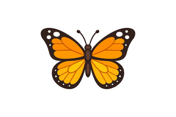 Obraz premium Vibrant monarch butterfly with detailed orange and black wing patterns