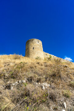 Medieval Askeran Frotress, built in 1751, located in the Askeran village of Azerbaijan as seen on October 2025.