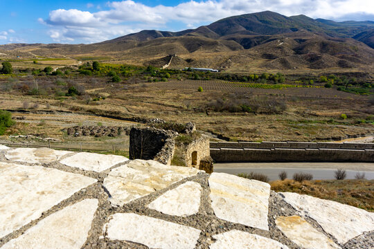 Medieval Askeran Frotress, built in 1751, located in the Askeran village of Azerbaijan as seen on October 2025.