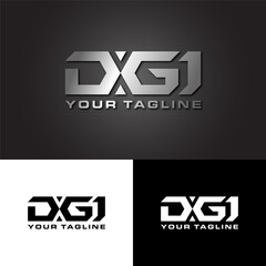 initial letter DGI monogram logo modern