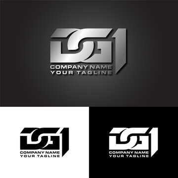 initial letter DGI monogram logo modern