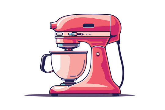 Electric Mixer isolated illustration