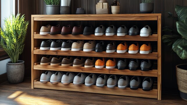 Simple Stackable Shoe Rack for Easy Storage