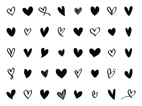Heart shaped silhouette vector