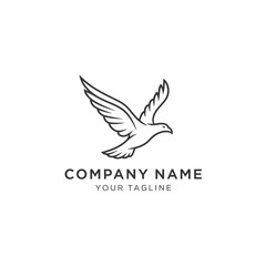 Obraz premium Elegant Flying Eagle Logo Design for Company Branding.
