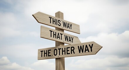Fototapeta premium Choosing the right direction with multiple options