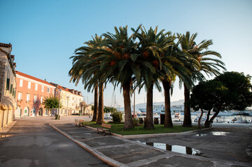 Fototapeta premium Croatian Coastal Town Square