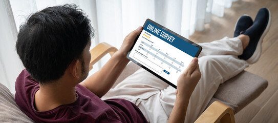 Online survey form for modish digital information collection on the internet network