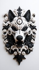 A beautifully designed mask with intricate patterns, stunning intricate detailing and elegant design