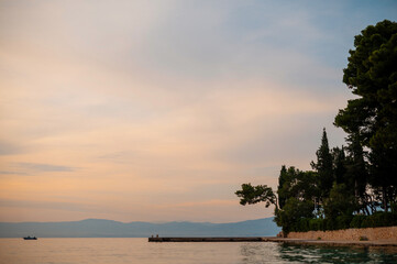 Croatian Coastline at Sunset